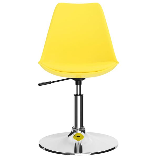 vidaXL Cadeiras de jantar girat&oacute;rias 2 pcs couro artificial amarelo