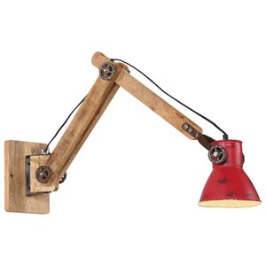 vidaXL Candeeiro de parede 25 W 96x15x20 cm E27 vermelho desgastado