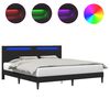 vidaXL Estrutura da Cama Preto 200 x 200 cm Couro Sint&eacute;tico