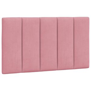 vidaXL Almofad&atilde;o de cabeceira Hanko 80 cm veludo rosa