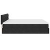 vidaXL Estrutura de cama otomana com colchões 160x200 cm veludo preto