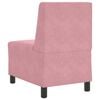 vidaXL Poltrona sem bra&ccedil;os 55 cm veludo rosa