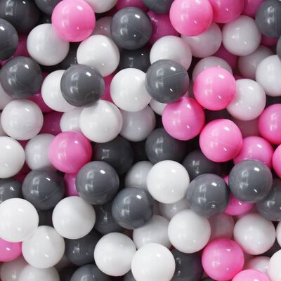 vidaXL Tenda de brincar infantil com 250 bolas 70x112x70 cm rosa