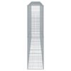 vidaXL Cesto gabião com cobertura 500x50x200 cm ferro galvanizado