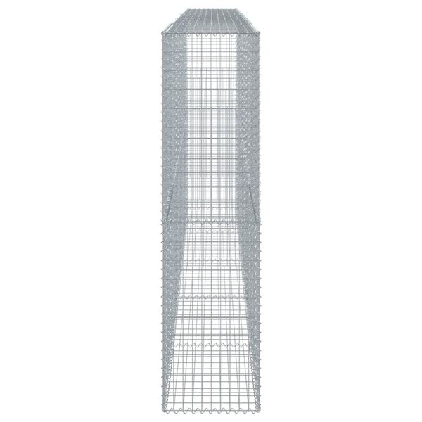 vidaXL Cesto gabião com cobertura 500x50x200 cm ferro galvanizado