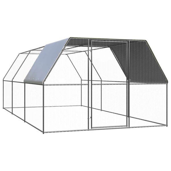 vidaXL Galinheiro 3x6x2 m a&ccedil;o galvanizado