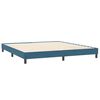 vidaXL Cama com molas/colch&otilde;es 180x210 cm veludo azul-escuro