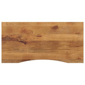 vidaXL Tampo de mesa com curva 120x60x2,5cm mangueira &aacute;spera maci&ccedil;a