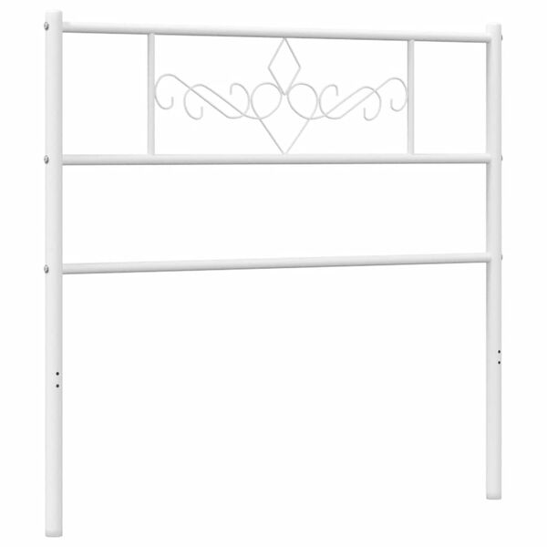 vidaXL Cabeceira de substitui&ccedil;&atilde;o 75 cm metal branco