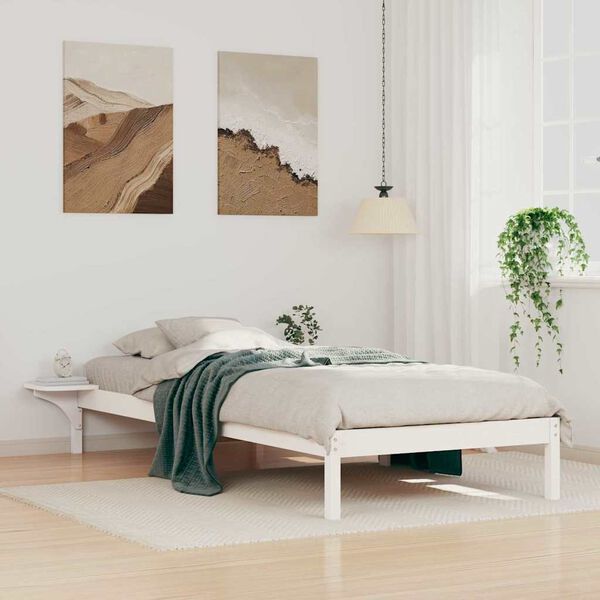 vidaXL Cama com Mesas Laterais Branco 80 x 210 cm