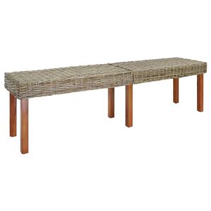 vidaXL banco Natural 160 x 35 x 45 cm Madeira de manga maci&ccedil;a