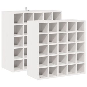 vidaXL Escorredor de Vinho 2 unid. Branco 56 x 25 x 56 cm
