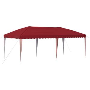 vidaXL Tenda de Festa Pop-up 575 x 290 x 245 cm Borgonha
