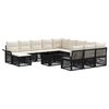 vidaXL Conjunto de Sof&aacute; de Jardim 13 unid. Preto e Branco Creme