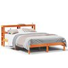 vidaXL Estrutura cama c/ cabeceira 140x190cm pinho maci&ccedil;o castanho-mel