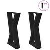 vidaXL P&eacute;s para mesa de centro 2 pe&ccedil;as preto 38x(42-43,3) cm a&ccedil;o
