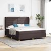 vidaXL Cama Box Springs com Colch&atilde;o Cinza Escuro 90x190 cm tecido