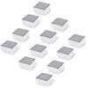 vidaXL Luzes LED de encastrar no ch&atilde;o 12 pcs 100x100x68 mm