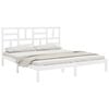 vidaXL Estrutura de cama super king pinho maci&ccedil;o 180x200 cm branco