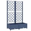 vidaXL Vaso de jardim com treli&ccedil;a azul-acinzentado 80x40x121,5 cm PP