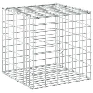 vidaXL Gabione com Fio de 5 mm e Malha de 5x10 cm 50x50x50 cm