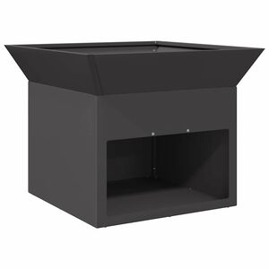 vidaXL Fire Pit Preto 50 x 50 x 40 cm Aço