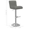 vidaXL Bancos de bar 2 pcs couro artificial cinzento