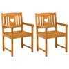 vidaXL Banco de exterior 2 pcs Natural 56 x 55,5 x 90 cm