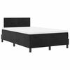 vidaXL Cama Box com colch&atilde;o com cabeceira Preto 120 x 200 cm Veludo