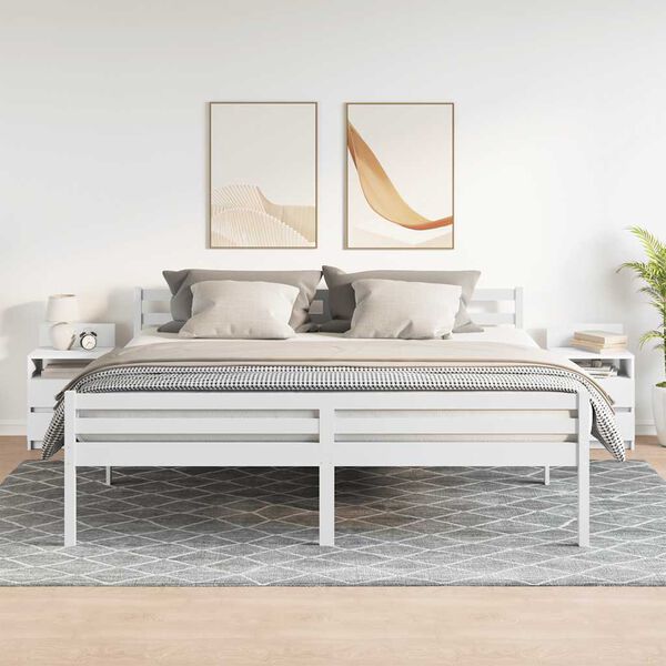 vidaXL Mesas de cabeceira 2 pcs com 2 gavetas 40x33x60 cm branco