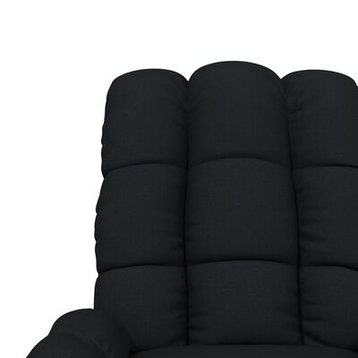 vidaXL Poltrona reclinável tecido preto