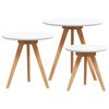 vidaXL Mesa de centro 3 unid. Castanho 50 x 50 x 46 cm