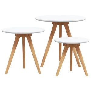 vidaXL Mesa de centro 3 unid. Castanho 50 x 50 x 46 cm