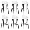 vidaXL 7 pcs conjunto de bar preto e branco