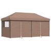 vidaXL Tenda de Festa Castanho 292 x 580 x 315 cm Tecido Oxford