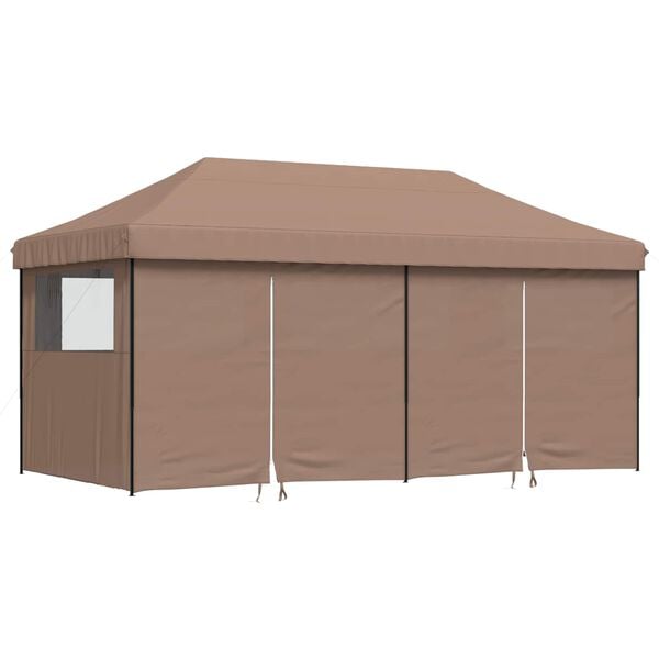 vidaXL Tenda de Festa Castanho 292 x 580 x 315 cm Tecido Oxford