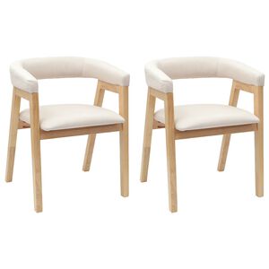 vidaXL Cadeiras de Jantar 2 pcs Natural 54 x 57 x 73 cm