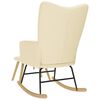 vidaXL Cadeira de baloi&ccedil;o com apoio de p&eacute;s tecido cor creme