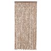 vidaXL Cortina anti-insetos 90x220 cm chenille bege e castanho-escuro