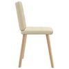 vidaXL Cadeiras de jantar 2 pcs tecido cor creme