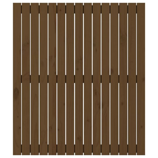 vidaXL Cabeceira de parede 95,5x3x110 cm pinho maci&ccedil;o castanho-mel