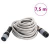 vidaXL Mangueira jardim c/ bico pulveriza&ccedil;&atilde;o a&ccedil;o inoxid&aacute;vel prateado