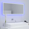 vidaXL Espelho de casa de banho LED 100x8,5x37 cm acrílico branco