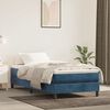 vidaXL Cama com molas/colch&atilde;o 90x190 cm veludo azul-escuro