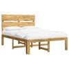 vidaXL Estrutura de Cama de Casal com Cabeceira ROSTOCK Branco