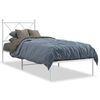 vidaXL Estrutura de cama sem colch&atilde;o com cabeceira 75x190 cm branco