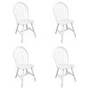 vidaXL Cadeiras de jantar 4 pcs madeira de seringueira maci&ccedil;a branco