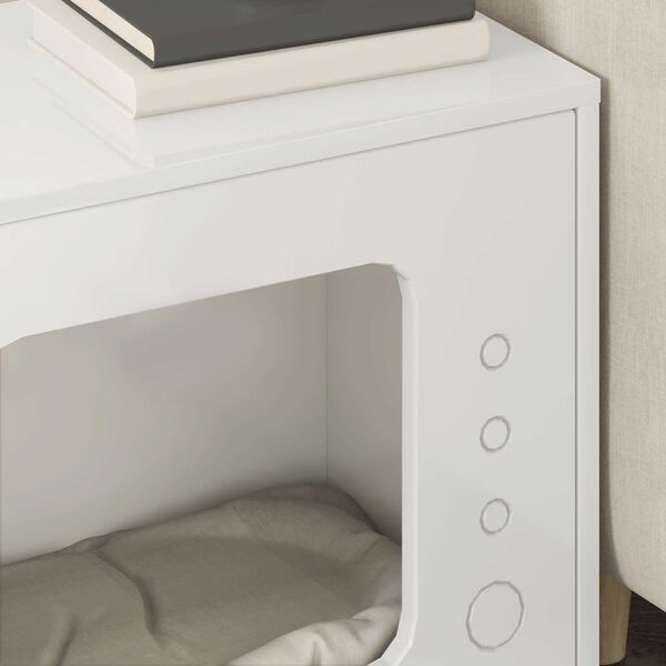 vidaXL Casa para Gatos Branco Brilhante 51 x 30 x 42,5 cm