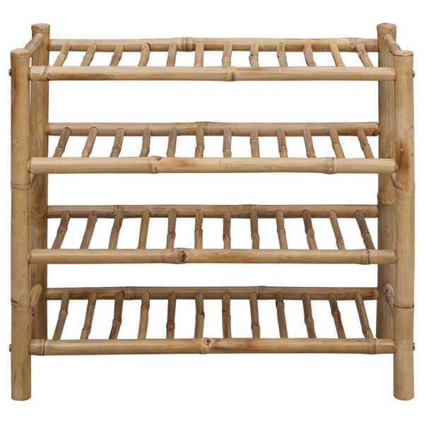 vidaXL Rack de Sapatos com prateleira Natural 68 x 28 x 63 cm Bambu