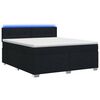 vidaXL Cama Box Spring com Colch&atilde;o e LED Preto 140 x 200 cm Tecido
